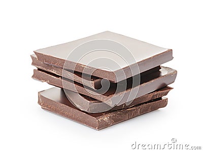 Stack of fine milk chocolate Stock Photo