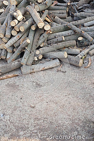 Stack fire wood Stock Photo