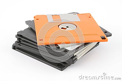 Stack of floppy disks Stock Photo