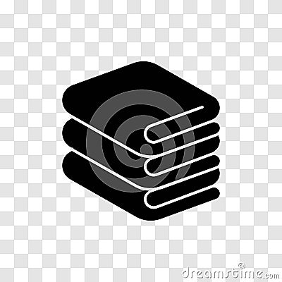 Stack of folded bath towels or napkins icon Vector Illustration