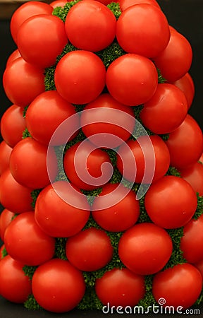 A Stack of Fresh Ripe Tomatoes Stock Photo