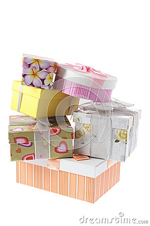 Stack of Gift Boxes Stock Photo