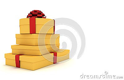 Stack of gifts Cartoon Illustration