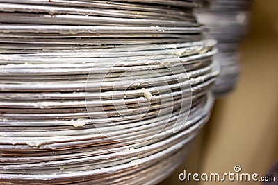 Stack of pizza pans Stock Photo