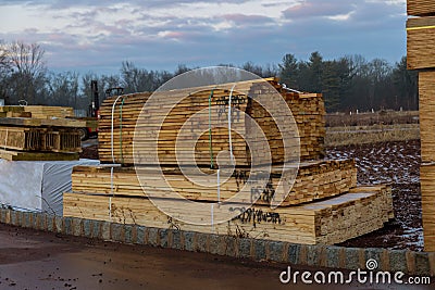 Stack of group in new construction materials for buildings Stock Photo