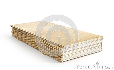 Stack of gypsum boards Cartoon Illustration