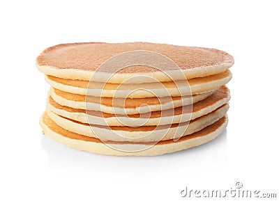 Stack of hot tasty pancakes Stock Photo
