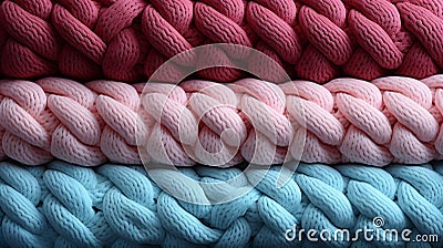 A stack of knitted blankets Stock Photo