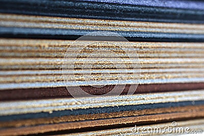 Stack of leather Stock Photo