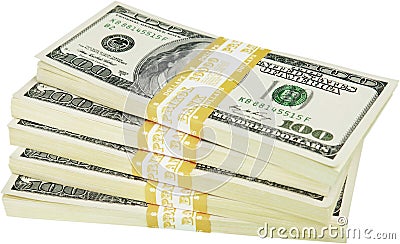 Stack of Money - Isolated Stock Photo