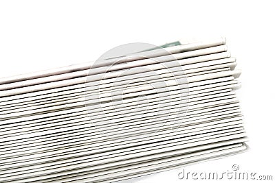 Stack of newspapers Stock Photo