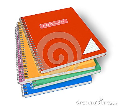 Stack of notebooks Stock Photo