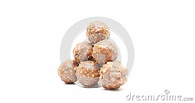 Luxury nutty chocolate balls Stock Photo