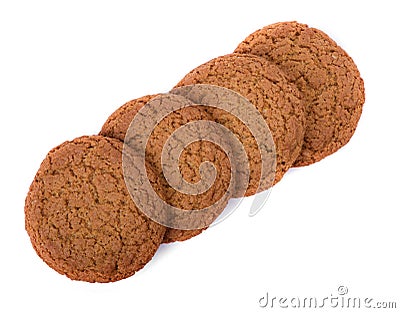 Stack oatmeal cookies Stock Photo