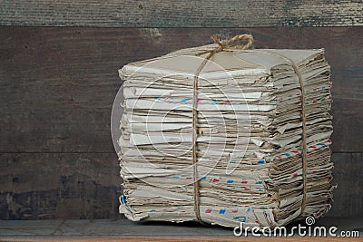 A stack of old letters Stock Photo