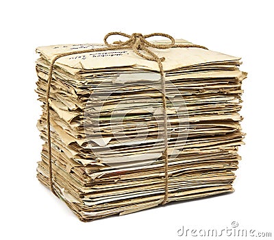 Stack of old letters Stock Photo