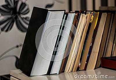 Stack of old and new books Stock Photo