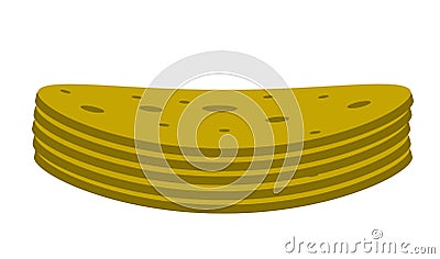 A stack of pancakes. Vector illustration on isolated background. Vector Illustration