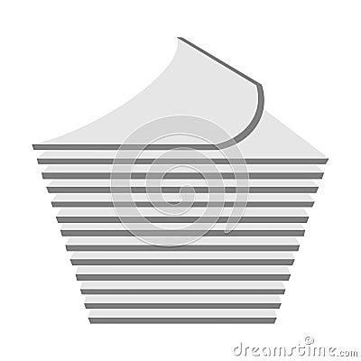 Stack of paper line icon. linear style sign for mobile concept and web design. Pile of document files outline vector icon Cartoon Illustration