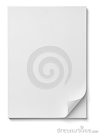 Stack of papers with curl documents office business Stock Photo