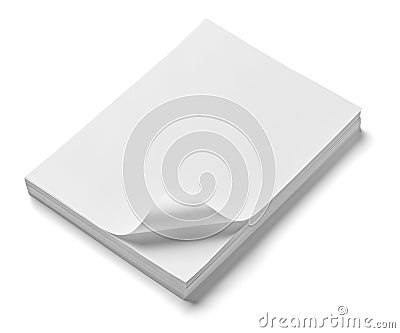 Stack of papers with curl documents office business Stock Photo