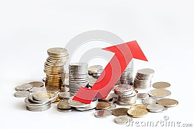 Stack of polish money increase finance abstract sign Stock Photo