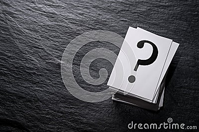 Stack of question marks Stock Photo