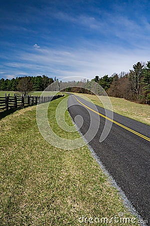 Stack Rail Fence by the Blue Ridge Parkway - 2 Stock Photo