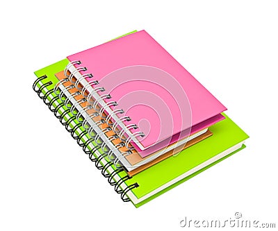 Stack of ring binder book or notebook Stock Photo