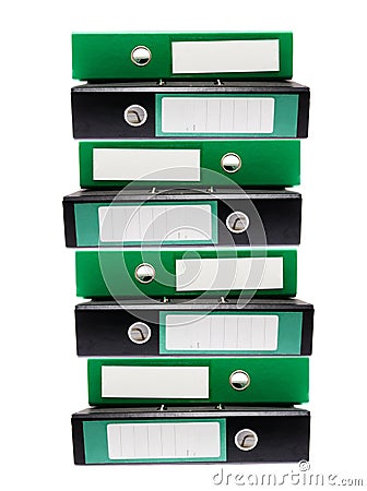 Stack of Ring Binders Stock Photo