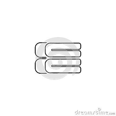Stack soft blanket line icon. Simple illustration of stack soft blanket vector icon for web Vector Illustration