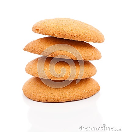 Stack of sweetmeal digestive biscuits Stock Photo