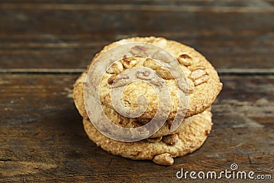 Stack of sweetmeal digestive biscuits Stock Photo