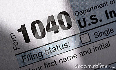A stack of United States tax forms for individuals. Editorial Stock Photo