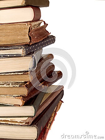 Stack of vintage books Stock Photo