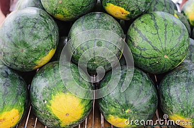 Stack Water Melons Stock Photo