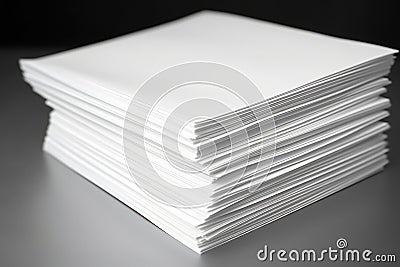 stack of white papers ready for printing flyers Stock Photo