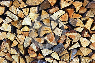 Stack wood Stock Photo