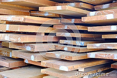 stack wood Stock Photo