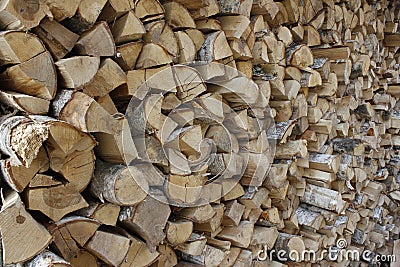 Stack of wood for background Stock Photo