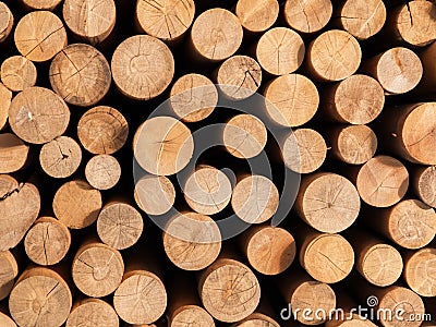 stack of wood logs background Stock Photo