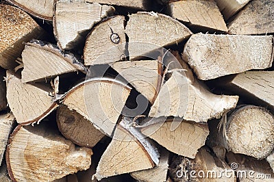 Stack of wood. Stock Photo