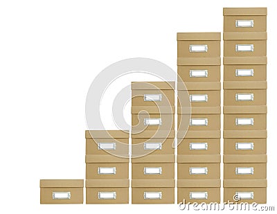 Stacked boxes Stock Photo