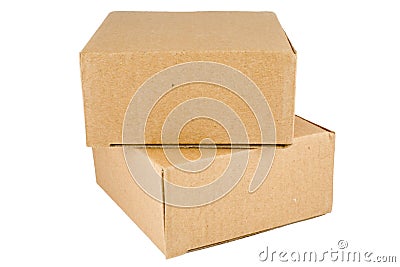 Stacked Cardboard Box Stock Photo