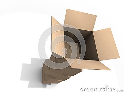 Stacked cardboard boxes Stock Photo