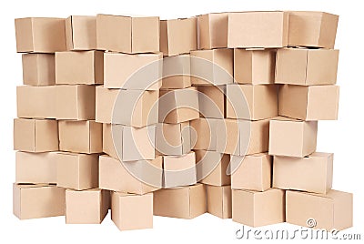 Stacked cardboard boxes Stock Photo