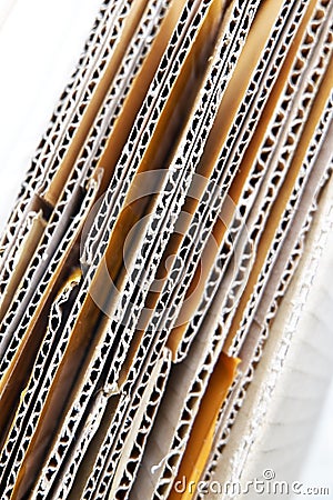 Stacked Cardboard Recycling Boxes In A Pile corrugated box diagonal close up stock photo copy space Paper cardboard, corrugated ca Stock Photo