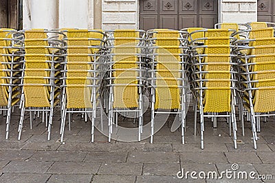 Stacked Chairs Stock Photo