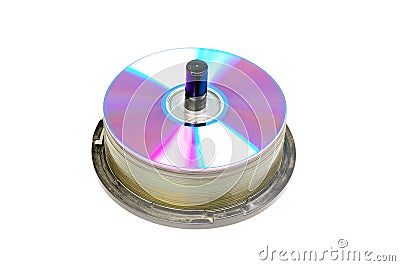 Stacked compact discs Stock Photo