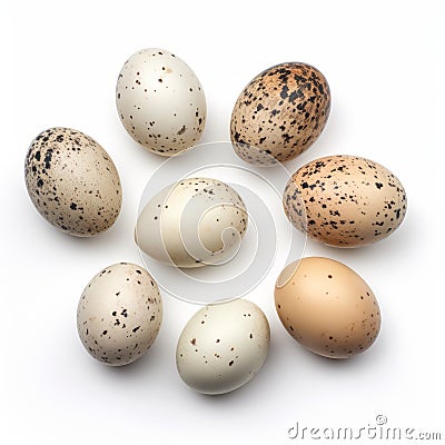 Quail Eggs: Mismatched Patterns And Life-like Avian Illustrations Cartoon Illustration